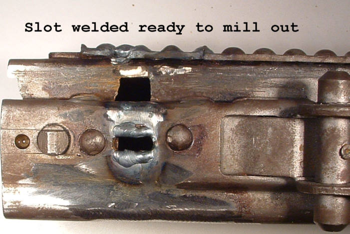 reconstruced slot ready to mill.
