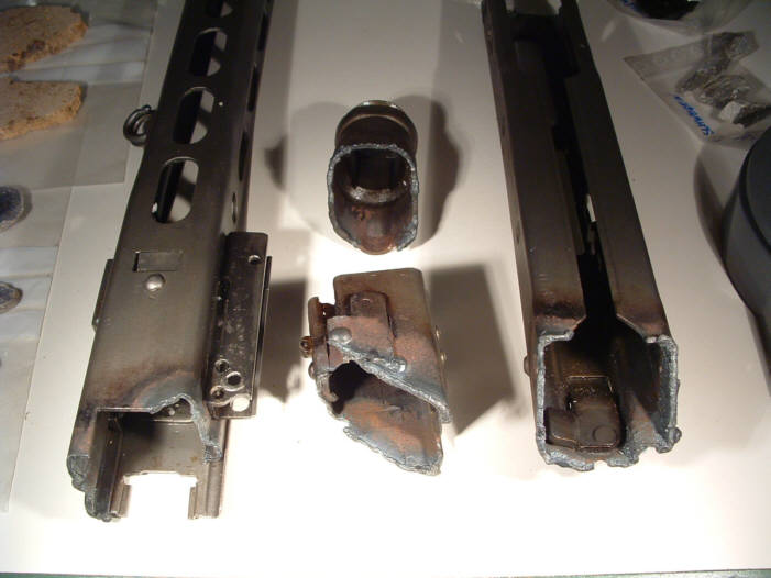 receiver sections before grinding